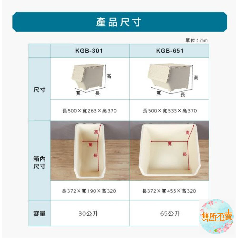 聯府 藤KGB-301直取式整理箱30L-圖片-5