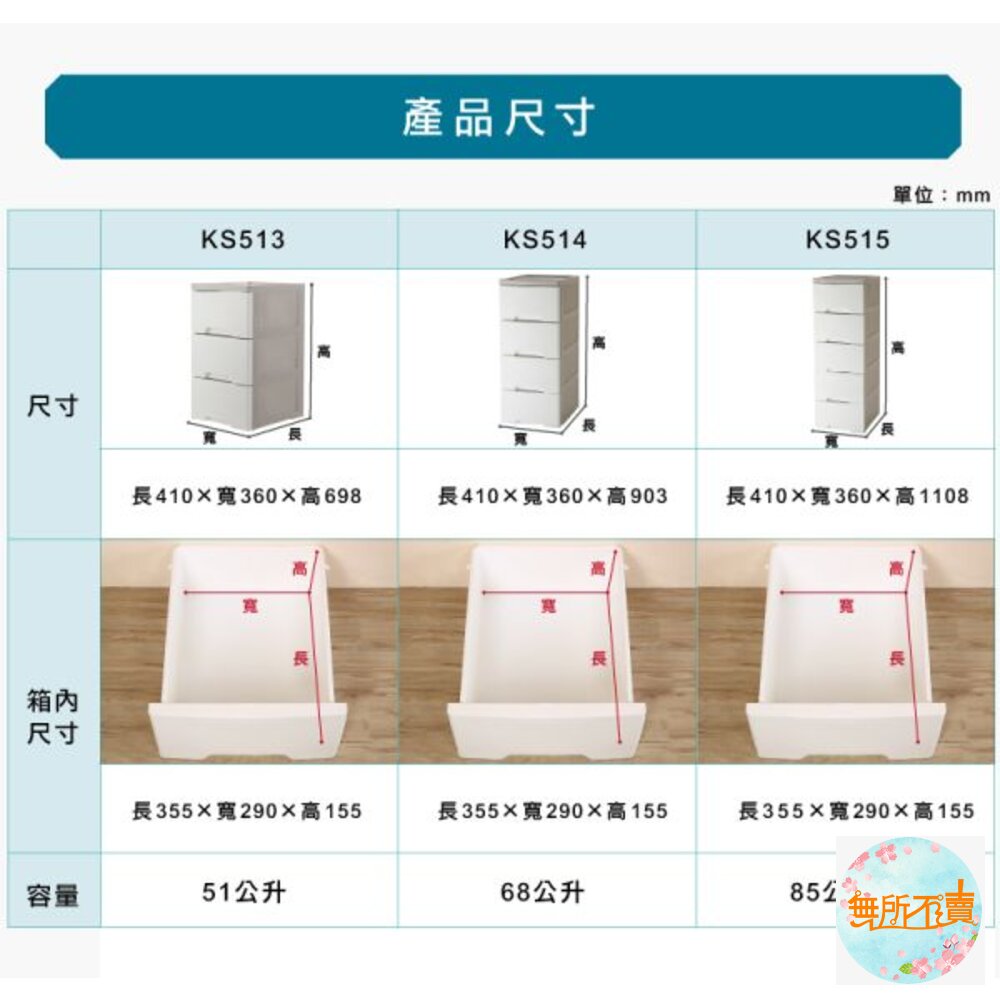 KEYWAY KS-515白色大好運五層五斗櫃85L-圖片-3