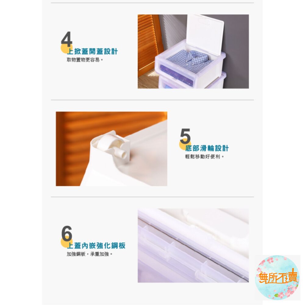 質感白21L雙開直取式整理箱LD-925-圖片-2