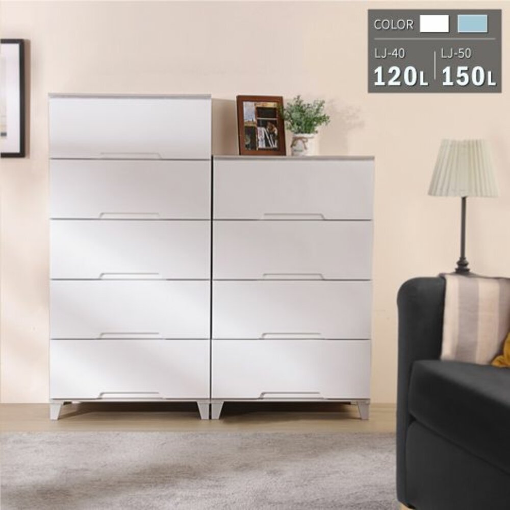 Keyway-LJ50-KEYWAY 好來屋寬型KD五層櫃150L 白色款