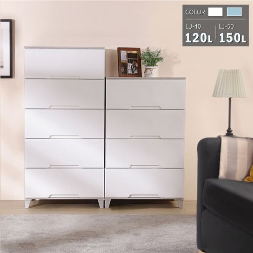 Keyway-LJ50-KEYWAY 好來屋寬型KD五層櫃150L 白色款