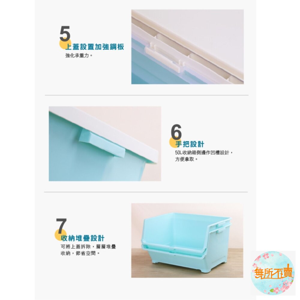 聯府 維也納直取式收納箱50L-圖片-4