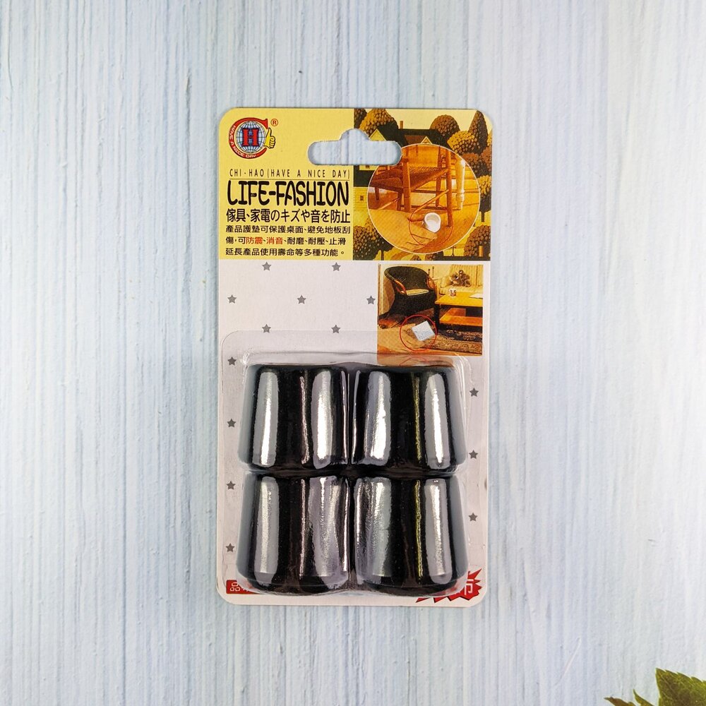 LF-7373-4-吉好 八分管塑膠腳墊黑 7373-4