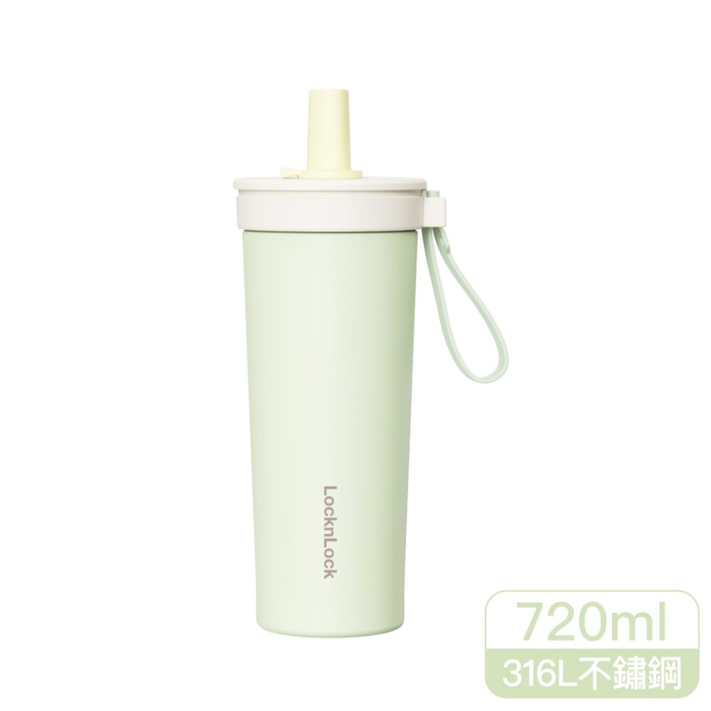 LHC4341-樂扣樂扣嚼對FUN飲不鏽鋼吸管杯/720ml