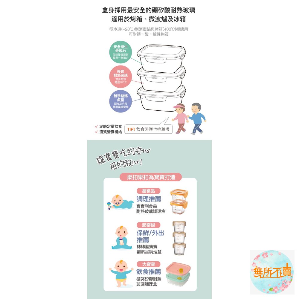 樂扣樂扣第二代耐熱玻璃保鮮盒圓形130ML/3入組/粉-圖片-3