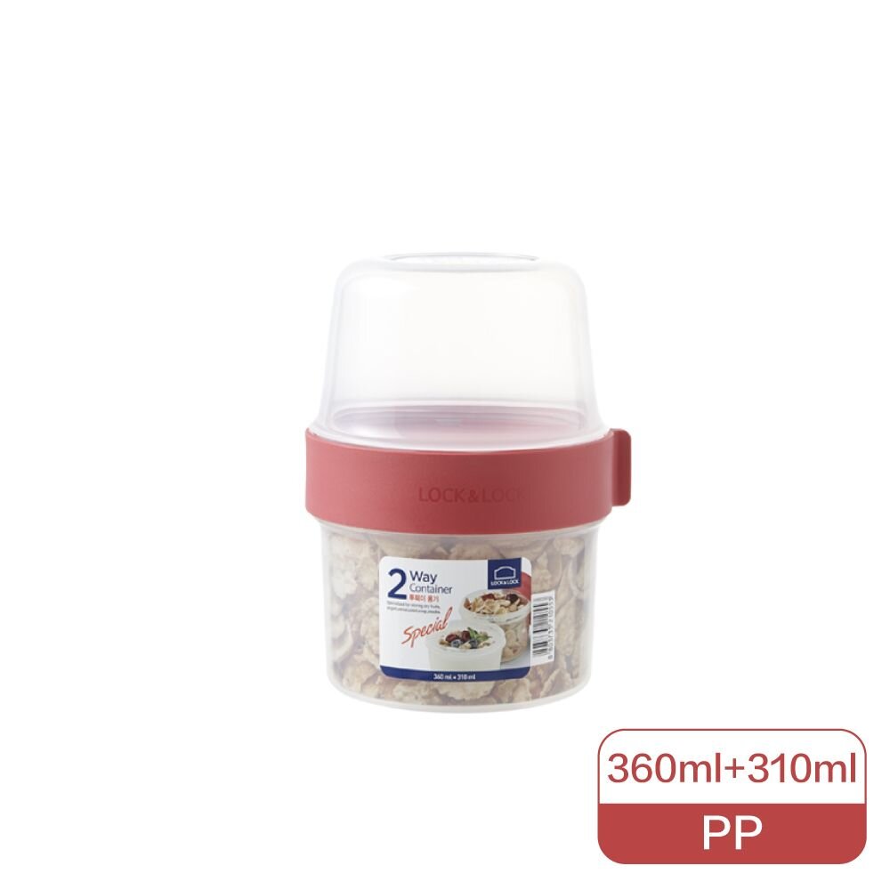 LLS213YEL91627-樂扣 元氣穀物樂活杯(360+310ML)