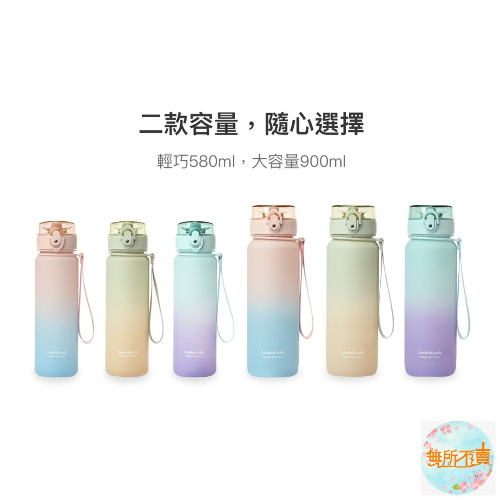 樂扣樂扣夢幻漸層Tritan水壺580ml-藍紫風鈴草/粉色繡球花/青綠小雛菊-圖片-11