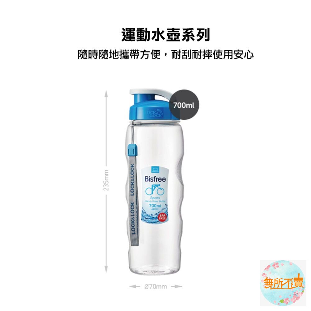 樂扣樂扣優質水壺/700ML/附掛帶/深藍(ABF722)寧靜藍 700ML(ABF722MIT)/純淨白 700ML(-圖片-5