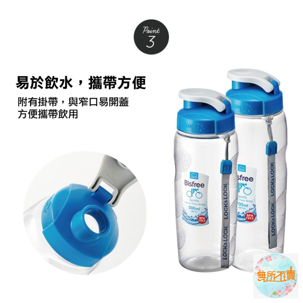 樂扣樂扣優質水壺/700ML/附掛帶/深藍(ABF722)寧靜藍 700ML(ABF722MIT)/純淨白 700ML(-圖片-8