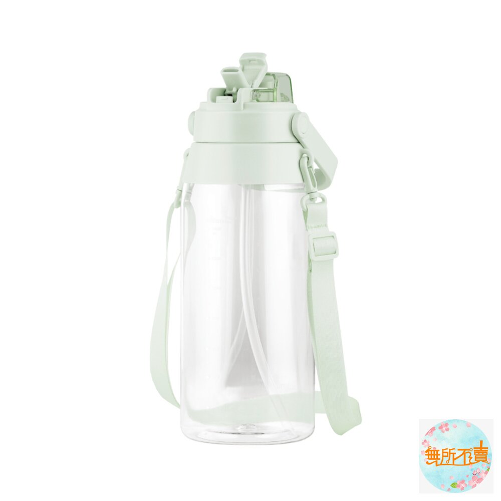 樂扣樂扣Tritan大容量背帶水壺2L嫩芽綠/純淨白嬰兒藍(ABF752) 封面照片