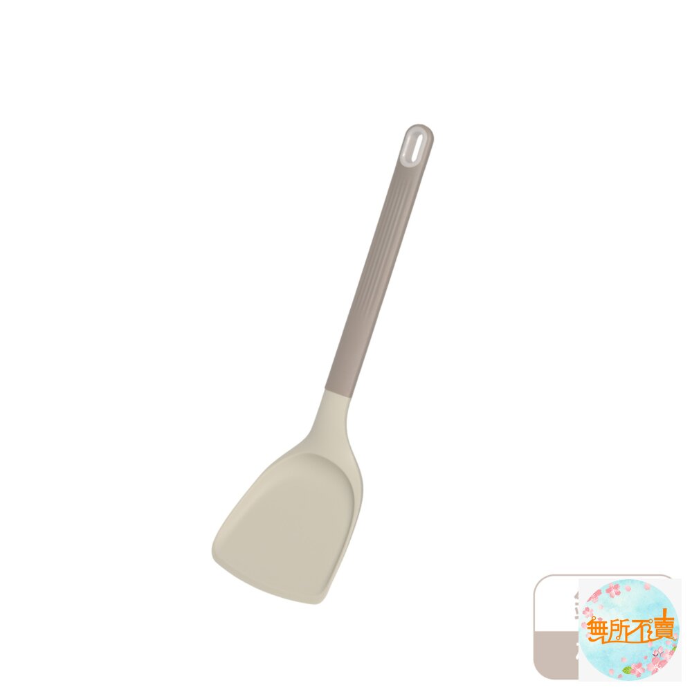 樂扣樂扣矽膠耐熱烹具/奶杏色/湯勺(CKT467WGRY)/濾油煎鏟(CKT466WGRY)鍋鏟(CKT469WGRY)-圖片-1