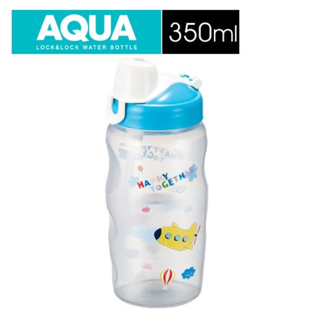 LOCK-HPP726TB-樂扣樂扣兒童彩繪水壺/350ML/藍/附吸管(HPP726TB)