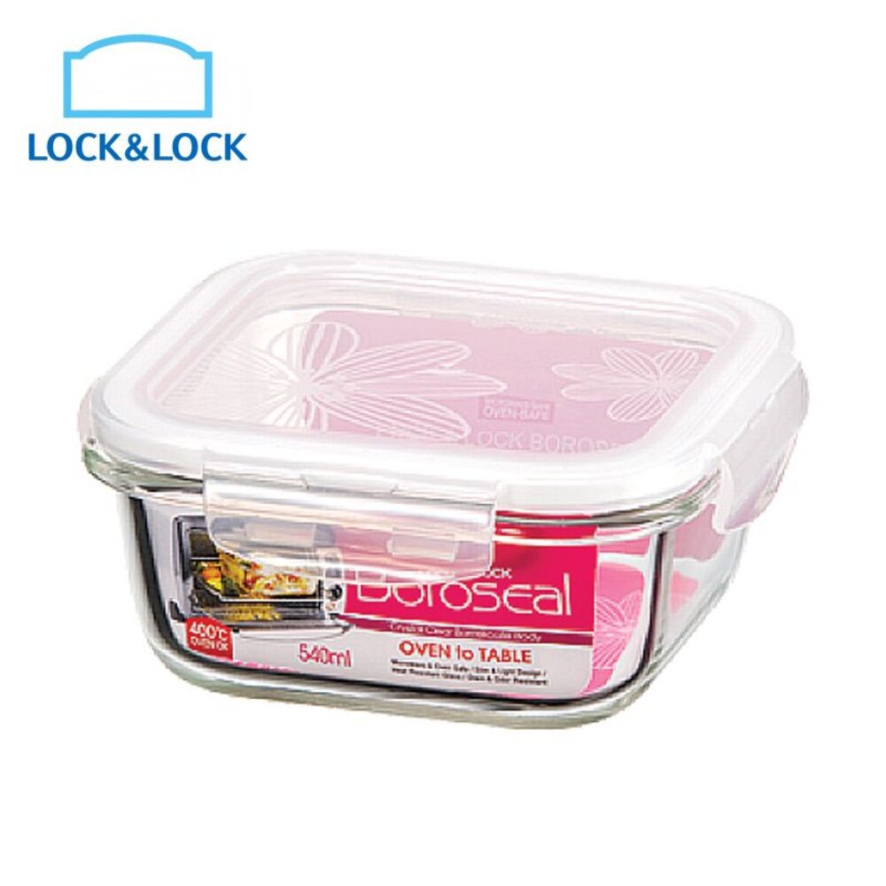 LOCK-LLG215-樂扣樂扣第三代耐熱玻璃保鮮盒/正方形/540ml(LLG215)