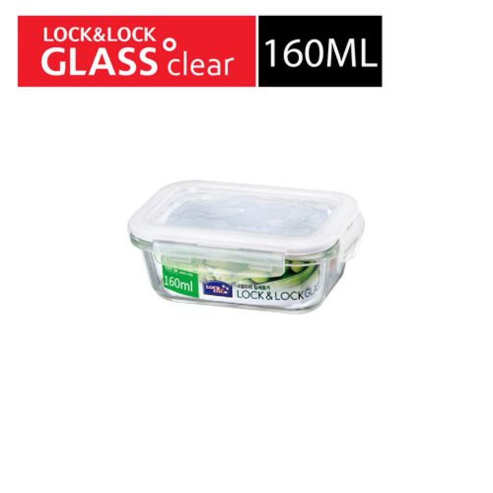LOCK-LLG414-樂扣樂扣第二代耐熱玻璃保鮮盒/長方形/160ml(LLG414)