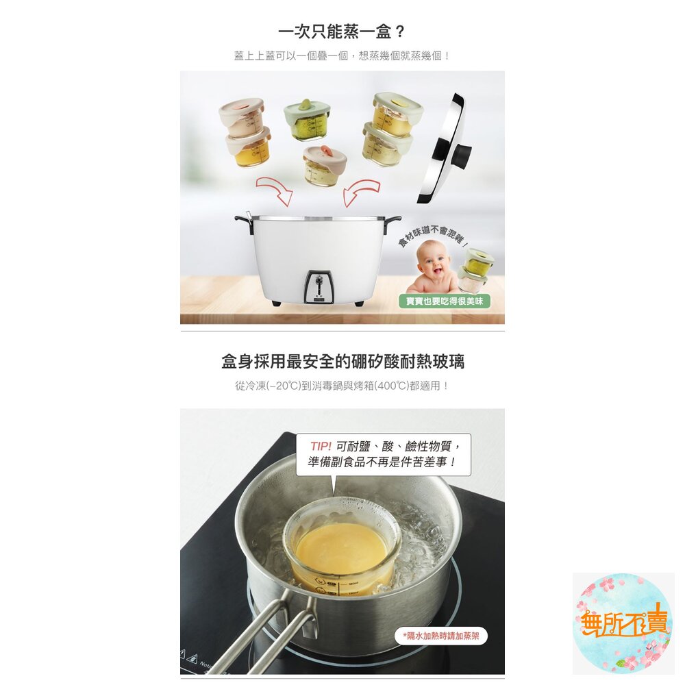 樂扣樂扣 寶寶副食品玻璃調理盒3入LLG508S3 圓形/方形/灰粉色/淡紫色/薄荷綠-圖片-6