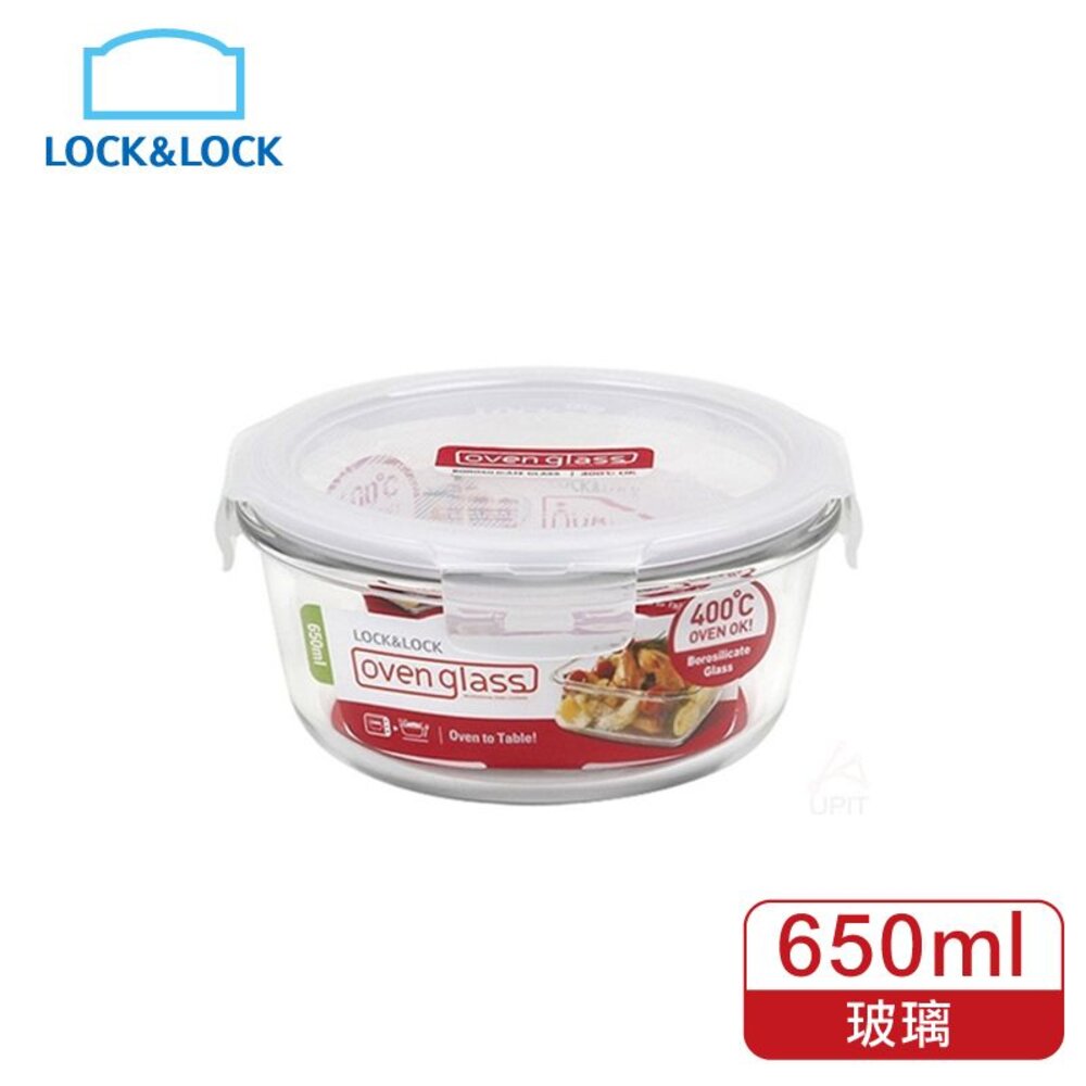 LOCK-LLG831-樂扣樂扣第二代耐熱玻璃保鮮盒/圓形/650ml(LLG831)