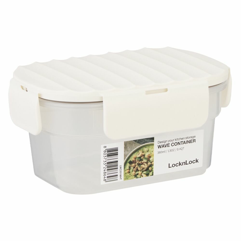 LOCK-LWC201WHT-樂扣 Wave保鮮盒380ML LWC201WHT