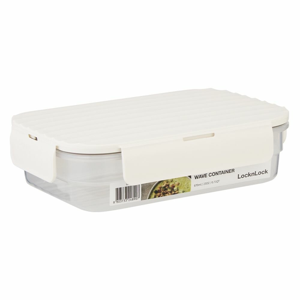 LOCK-LWC203WHT-樂扣 Wave保鮮盒670ML LWC203WHT