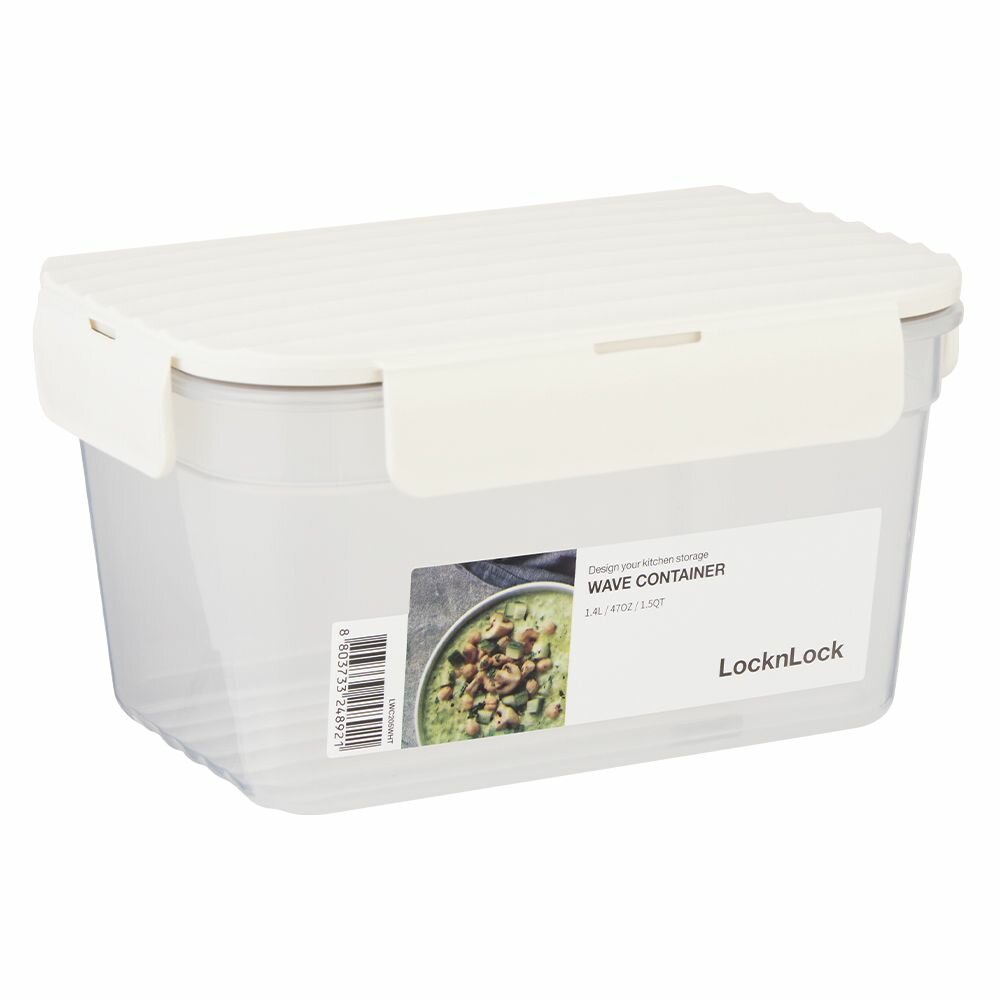 LOCK-LWC205WHT-樂扣 Wave保鮮盒1.4L LWC205WHT
