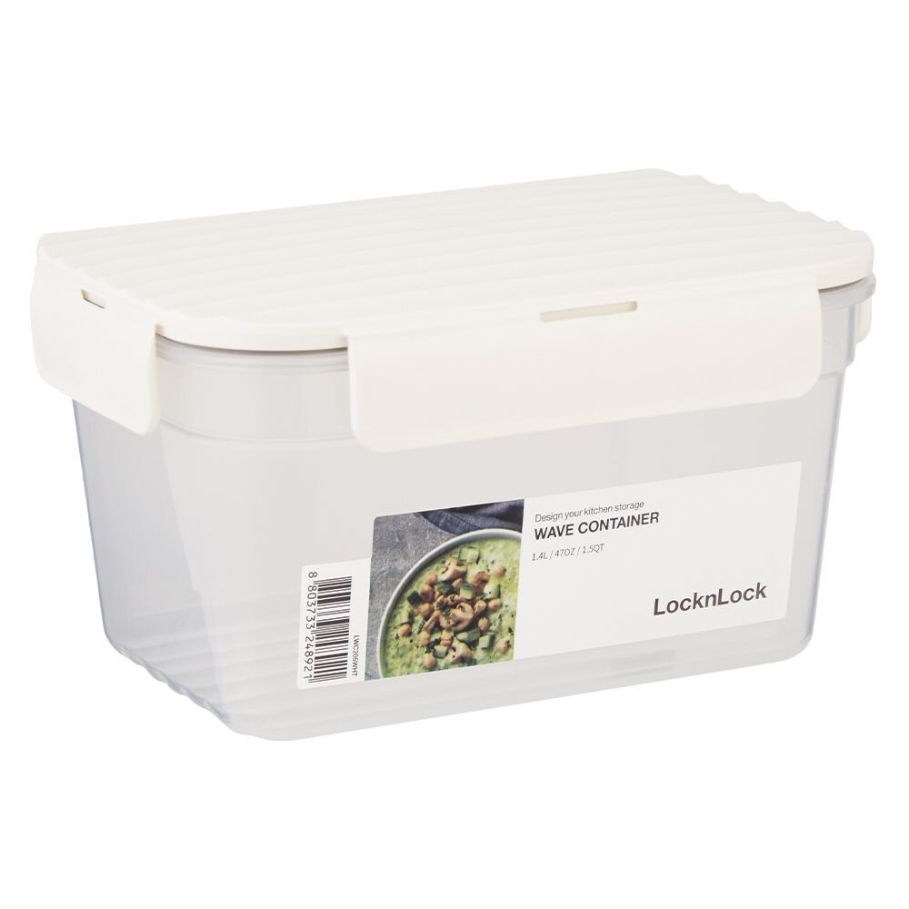 LOCK-LWC205WHT-樂扣 Wave保鮮盒1.4L LWC205WHT