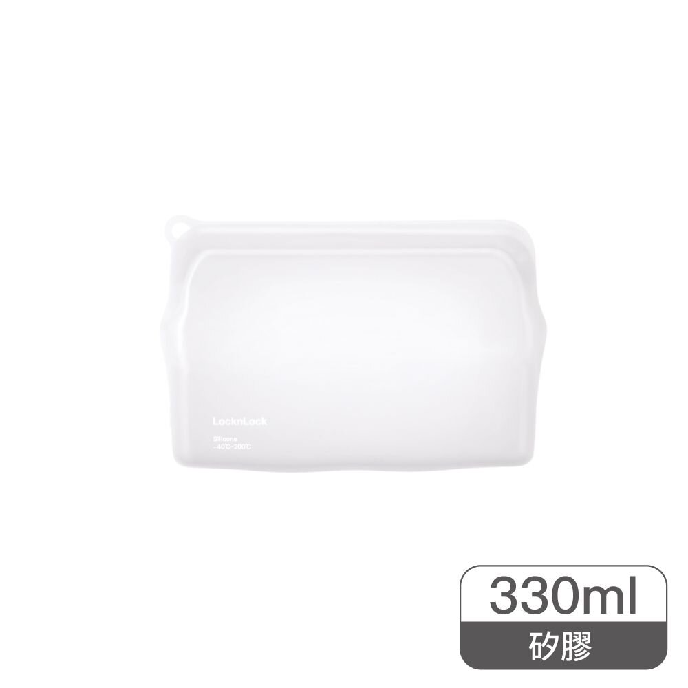 LOCK-LWP632WHT-樂扣 N次矽膠密封袋 保鮮袋 食物袋 好壓自黏款 (白) 330ml (LWP632WHT)