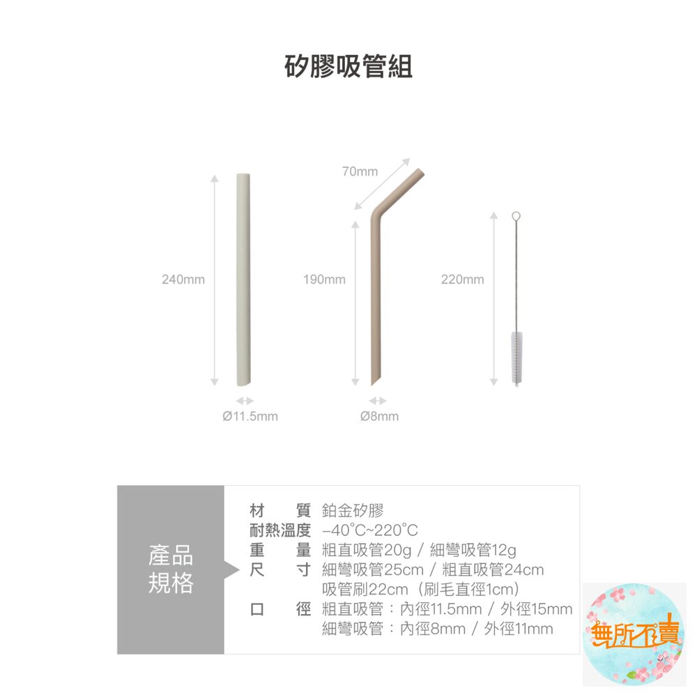 樂扣樂扣矽膠吸管組(細.粗吸管.刷)(TLL134)-圖片-3
