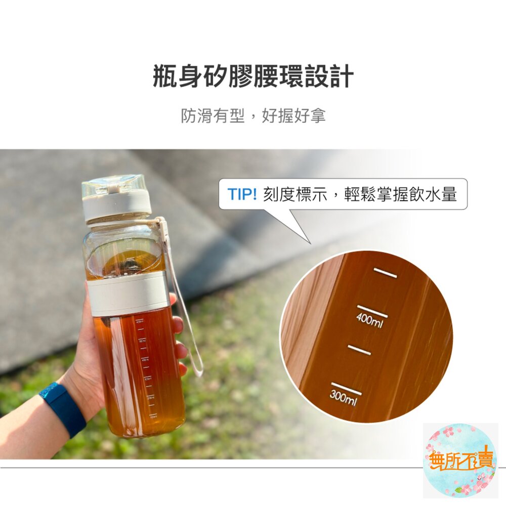 樂扣樂扣Tritan優質彈蓋提帶水壺1000ml/迷霧灰/雲彩藍-圖片-6