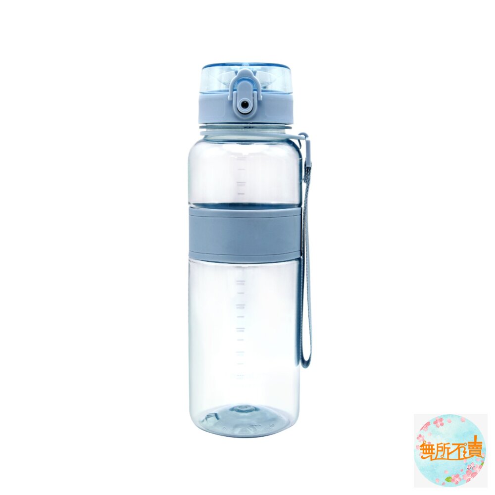 樂扣樂扣Tritan優質彈蓋提帶水壺1000ml/迷霧灰/雲彩藍