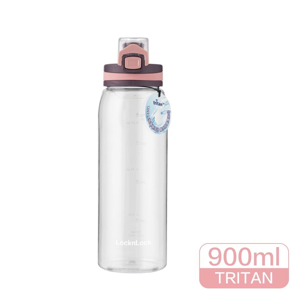 LOCK_ABF686-樂扣 時尚彈蓋水壺 900ml 粉 (ABF686)