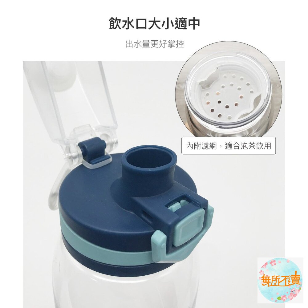 樂扣 時尚彈蓋水壺 900ml 藍/粉 (ABF686)-圖片-5