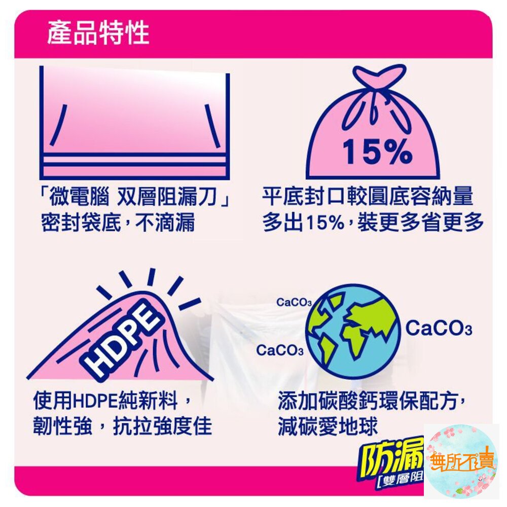 妙潔 防漏大師清潔袋 L / M / S-圖片-4