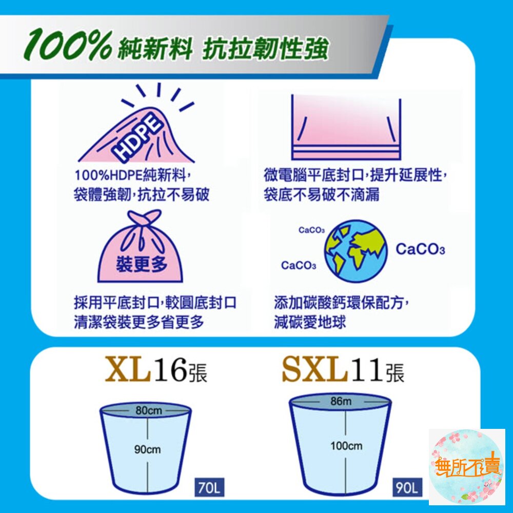 妙潔 透明清潔袋:超大SXL/特大XL 垃圾袋 收納袋-圖片-1