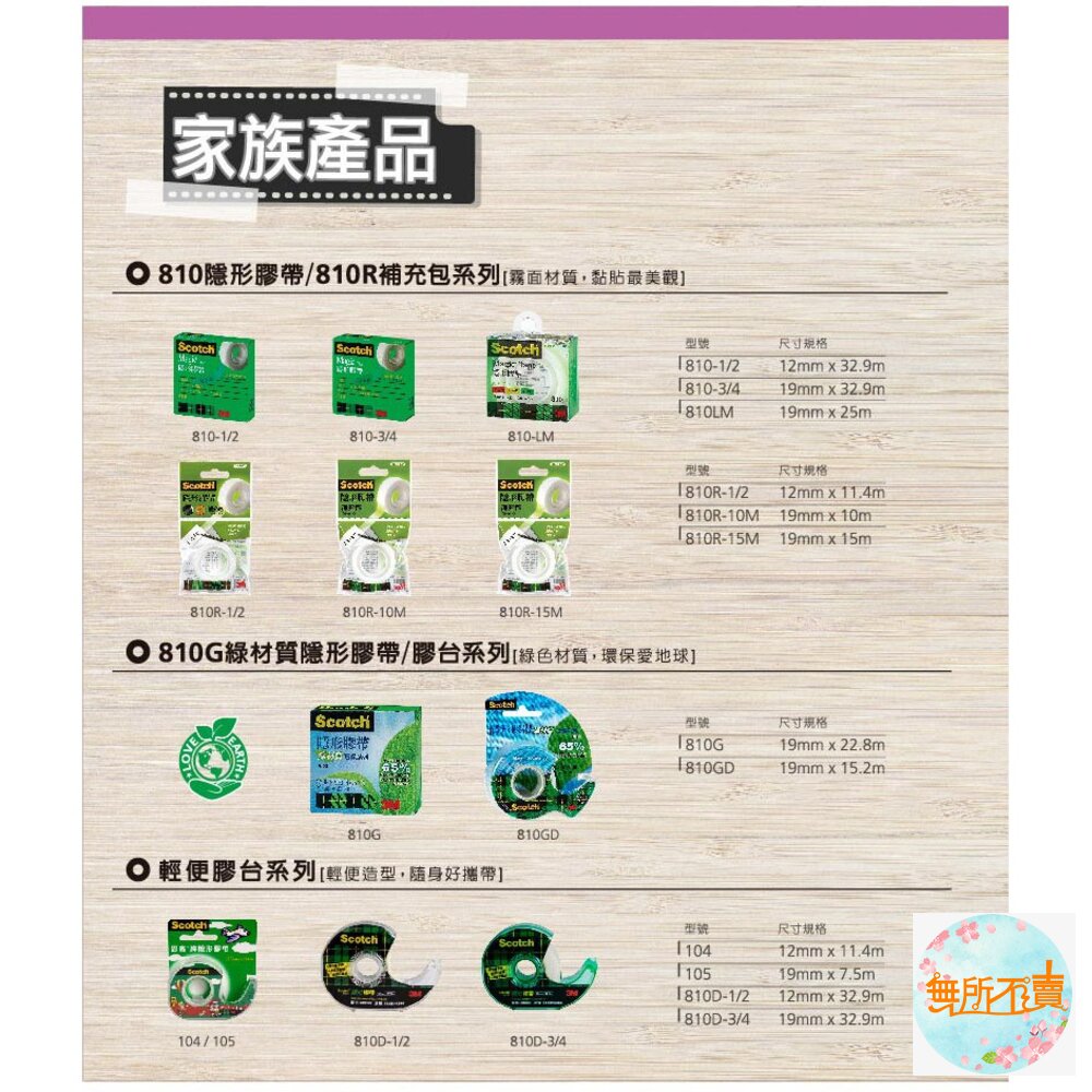 3M百利隱形膠帶補充包:810盒裝19mm x 32.9m/盒裝12mm*32.9m /輕便補充包19mmx10m-圖片-5