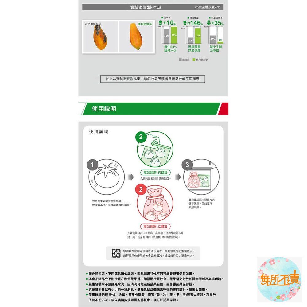 優系USii 高效鎖鮮袋-夾鏈袋/鎖鮮食物專用袋 食物保鮮袋 蔬果保鮮袋-圖片-8