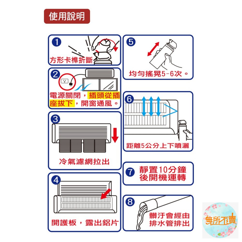 興家安速 抗菌免水洗冷氣清洗劑 (無香味/清新森林/芬芳花香)-圖片-3