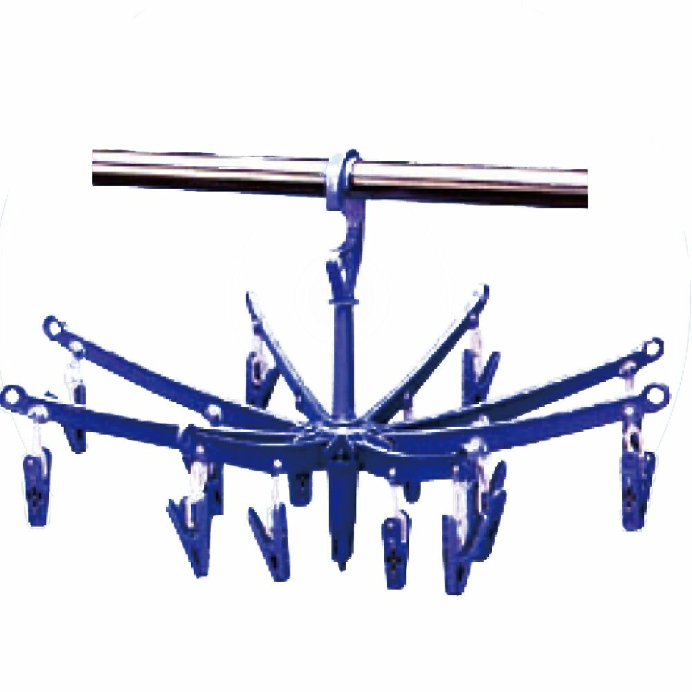 ST-1045-台灣製造 百合傘架16夾 吊巾架 吊襪架 曬衣架