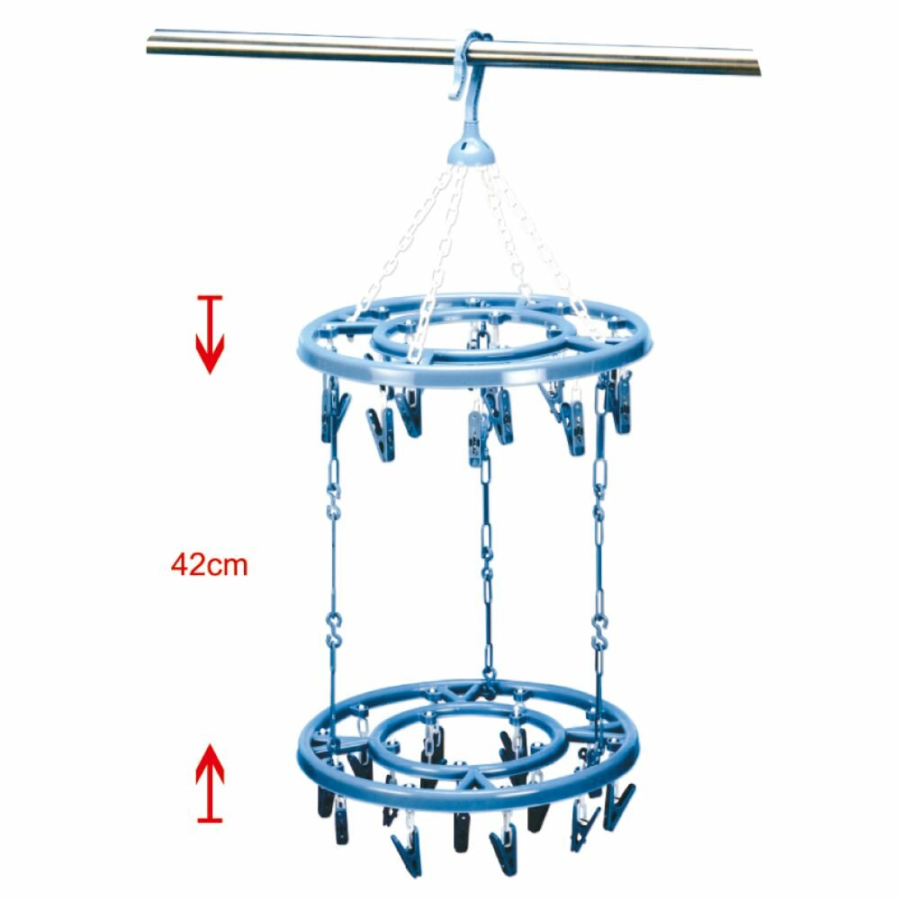 ST-6056-台灣製造  雙層圓型30夾吊巾架6056