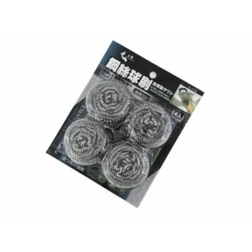 TL-1734-上龍 龍族鋼絲球刷4入 TL-1734