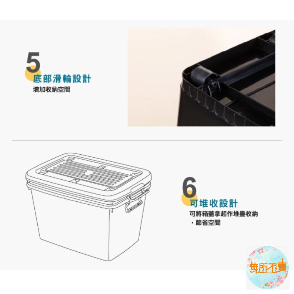 KEYWAY Happy VK800滑輪整理箱90L-圖片-5