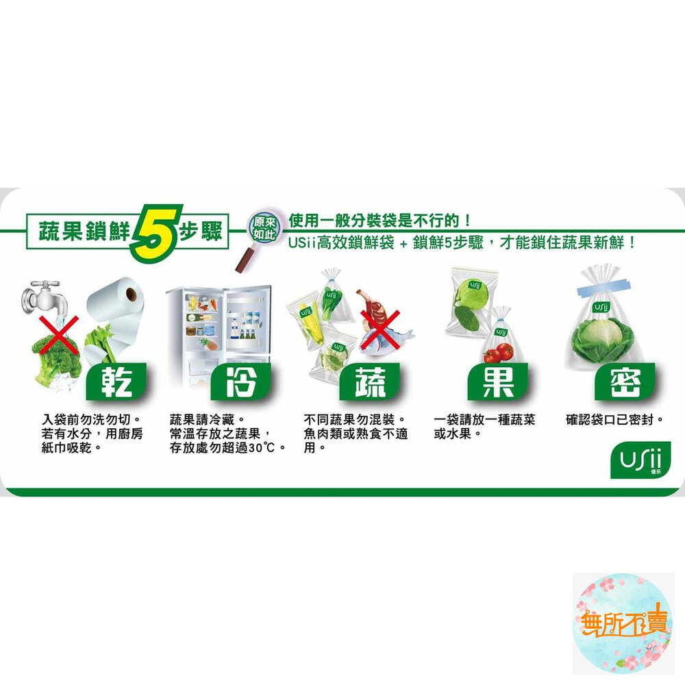 優系USii 高效鎖鮮袋-立體袋 蔬果保鮮袋-圖片-6