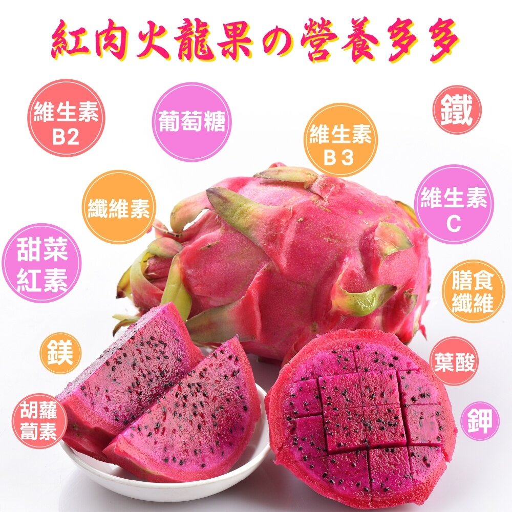 台灣紅肉火龍果 0運費【果農直配】紅龍果 紅色火龍果-圖片-6