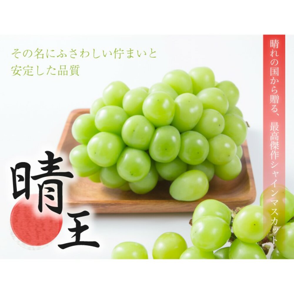 日本岡山晴王麝香葡萄禮盒 0運費【果之蔬】日本葡萄 無籽葡萄 綠葡萄 日本綠葡萄 日本水果 晴王葡萄-圖片-5