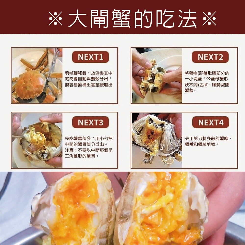 江南精品大閘蟹(每隻3.2-4.5兩±10%含繩重) 0運費【海陸管家】-圖片-5
