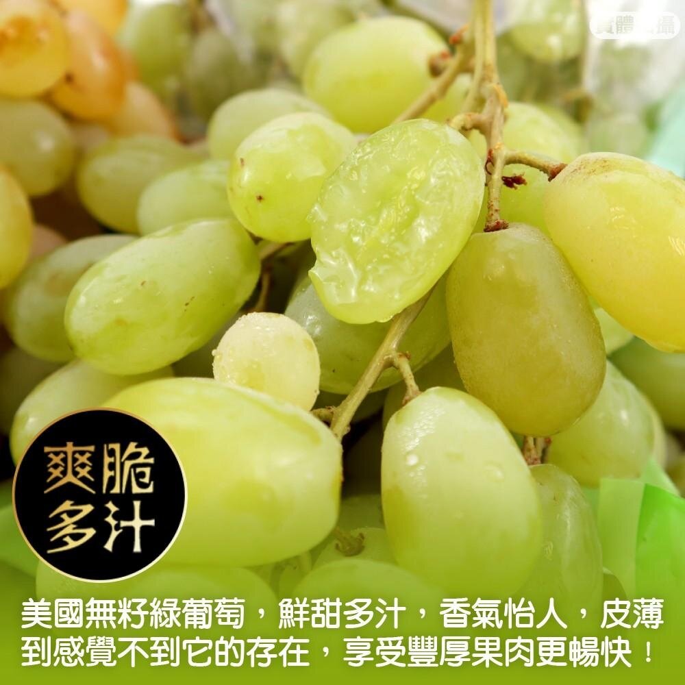 美國無籽綠葡萄 0運費【果之蔬】無籽葡萄 綠葡萄 綠無籽葡萄 美國葡萄-圖片-2