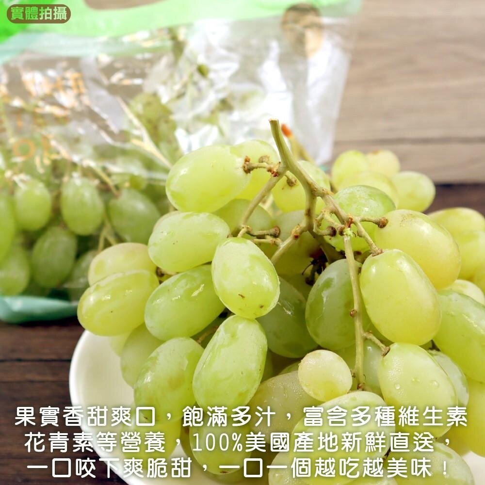 美國無籽綠葡萄 0運費【果之蔬】無籽葡萄 綠葡萄 綠無籽葡萄 美國葡萄-圖片-5