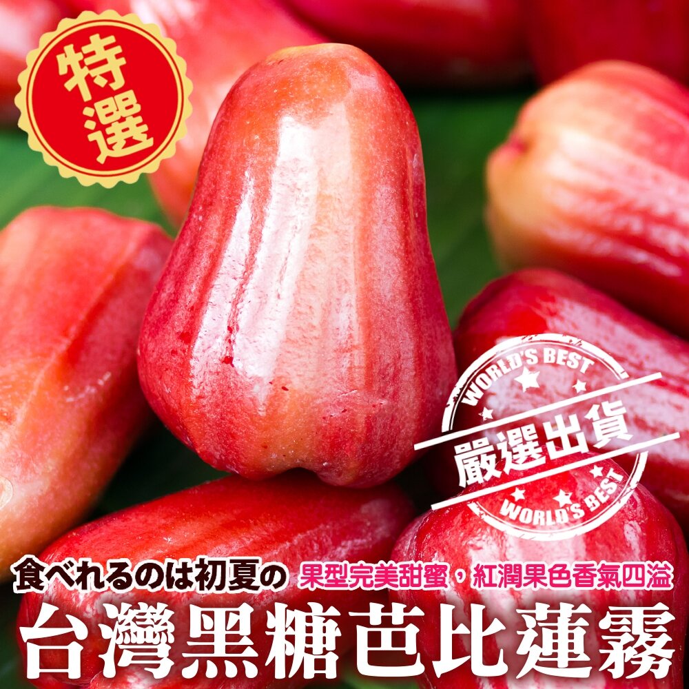 嘉義黑糖芭比蓮霧3斤±10%含盒 0運費【果之蔬】台灣蓮霧 黑糖蓮霧 LV等級蓮霧 蓮霧界LV 封面照片