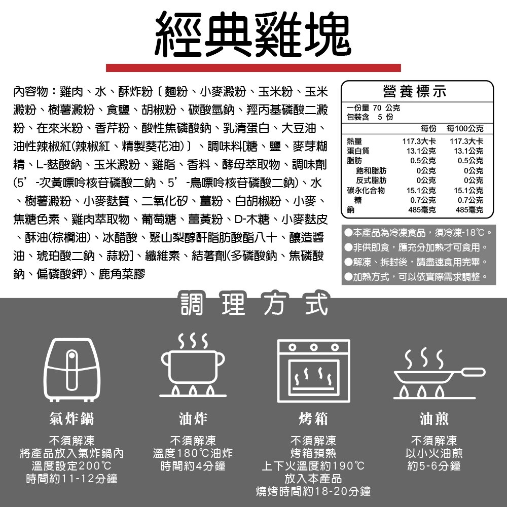 正點經典雞塊原裝家庭包(每包3kg±10%)【海陸管家】滿額免運-圖片-5