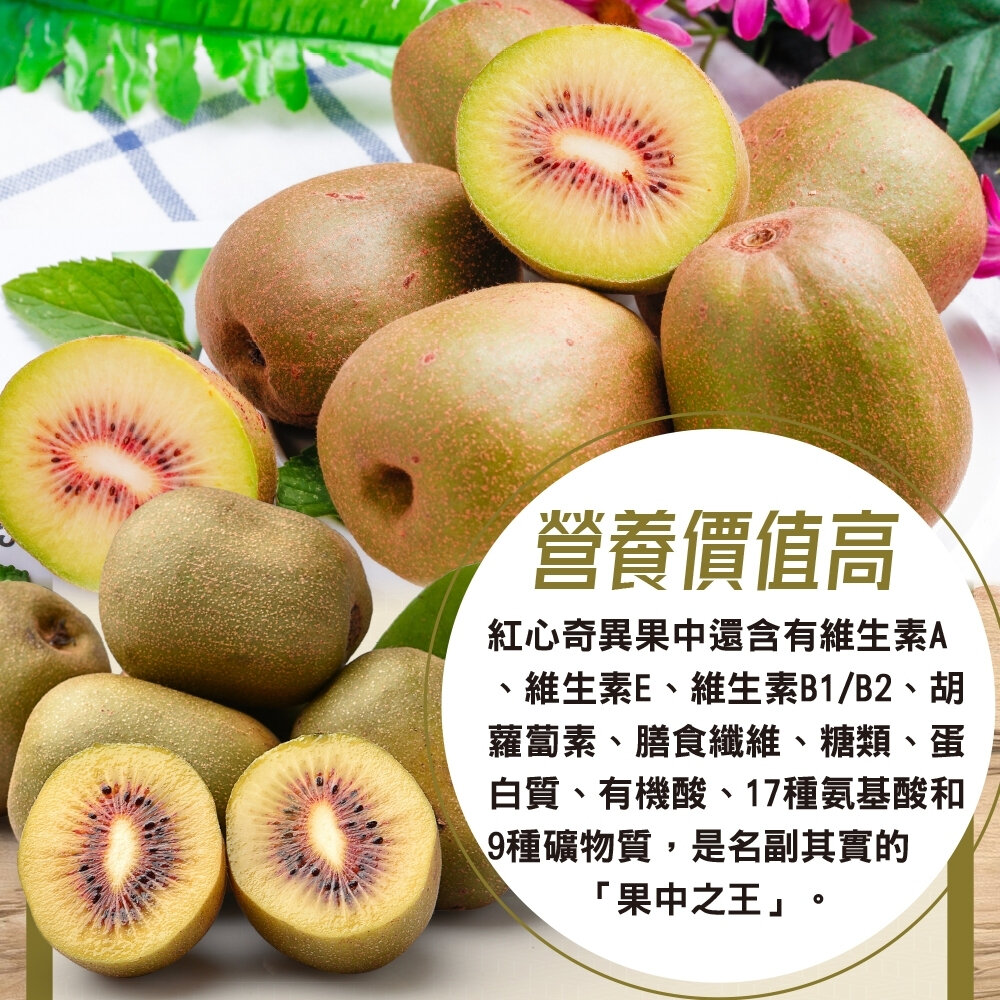 美國空運紅心奇異果(每盒4-8入/450g±10%) 0運費【果之蔬】-圖片-3
