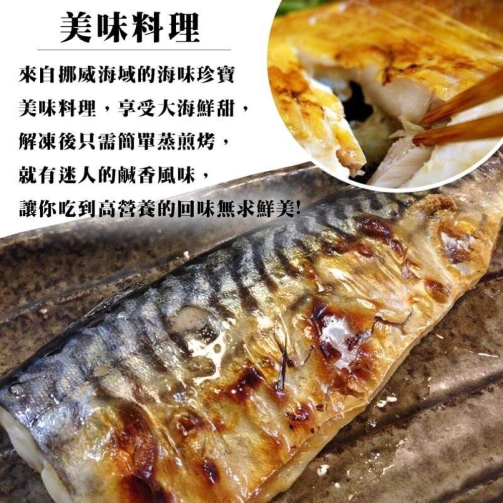 特選挪威薄鹽鯖魚(每片毛重140-160g)【天天鮮配】滿額免運-圖片-3