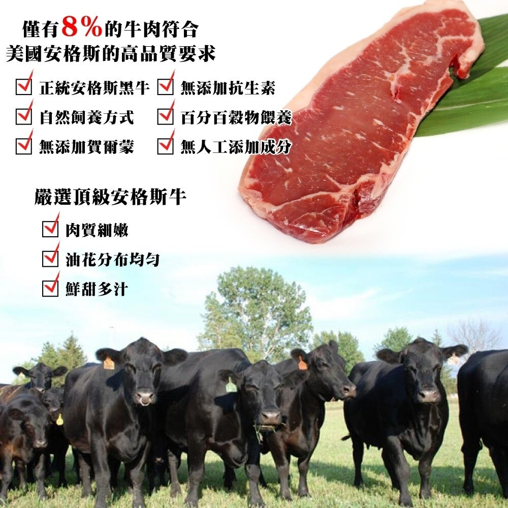 美國玫瑰PRIME紐約客牛排(每片200g±10%)【海陸管家】滿額免運 玫瑰牛 玫瑰紐約客 美國牛-圖片-1